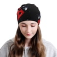 thumbnail image 2 of Naloa Beautiful Red Ladybug Soft Beanie Hat, Knit Beanie Daily Beanie in Fine Knit for Women Men Winter Travel, Outdoor, 2 of 7