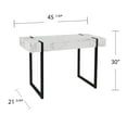 thumbnail image 2 of SEI Furniture Rangley Modern Desk in Black with White Faux Marble, 2 of 2