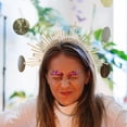 thumbnail image 2 of Miangastore Sunburst Spike Headpiece Golden 1Set 12.2x9.4in, 2 of 8