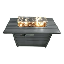 CoSoTower Living Source International 11'' H X 42'' L Steel Propane Outdoor Fire Pit Table with Lid