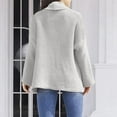 thumbnail image 6 of Women Open Front Rib Cardigan Coat Long Sleeve Shrugs Loose Casual Solid Belted Cable Knit Draped Sweater Outwear, 6 of 6