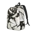 thumbnail image 2 of KLL Black And White Rose Print Travel Laptop Backpack - College Backpack Business Work Bag Nurse Bag Casual Daypack for Weekender Business Hiking -Small, 2 of 6