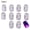 Purple, variant on Mini LED Lights for Crafts, DIY Projects & Figurines - 10 Pack Small Battery Operated Lights for Toy Bricks, Museum Frames & More