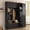 Black + MDF, variant on 78.7" H 5-in-1 Farmhouse Hall Tree, Entryway Organizer with Storage Bench, Cabinets, Drawers and Hooks for Hallway Mudroom Living Room