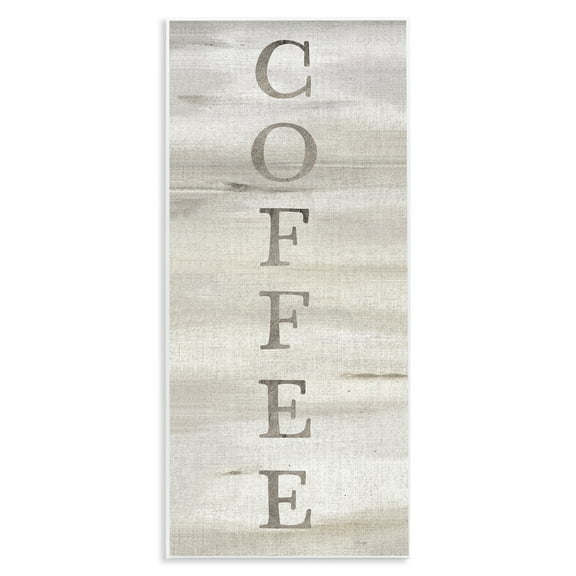 Stupell Industries Rustic Vertical Coffee Food & Beverage Painting Unframed Art Print Wall Art, 7 x 17