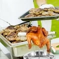 thumbnail image 4 of WASHWEPE Grilling Tray Barbecue Rack Silver Carbon Steel Baking Camping Cooking 1Pack, 4 of 8