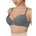 thumbnail image 6 of GAI YI 32B T shirt bra Pack 6 Underwire Full Coverage Bra,white bra, Sexy bra Everyday Bras with 6 colors, 6 of 7