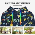 thumbnail image 4 of Kdxio Funny Spaceships Print Womens Oversized Hoodies Sweatshirts Hooded Pullover Tops Sweaters Casual-Medium, 4 of 7