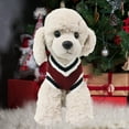 thumbnail image 4 of Walbest Pet Vest knitted V-neck Warm Sweater Soft Fashion Cool college Campus Style Pet Dog Cat Clothes, 4 of 7