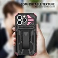 thumbnail image 6 of Allytech for Apple iPhone 12 Pro Max 6.7 inch Case with Removable Rotating Back Clip,Shockproof Built-in Hidden Kickstand Hybrid Armor Dual Layer Comfortable Texture Phone Case Cover,Pink, 6 of 12