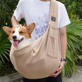 thumbnail image 5 of Tiberpet Pet Carrier/Dog Cat Sling/Dog Carriers for Small Dogs/Dog Cat Carrier/Dog Carrying Bag/Sling Bag Front Shoulder Pet Carrier for Small Dog,Cat Puppy 30.7*25.6*11.8in, 5 of 7