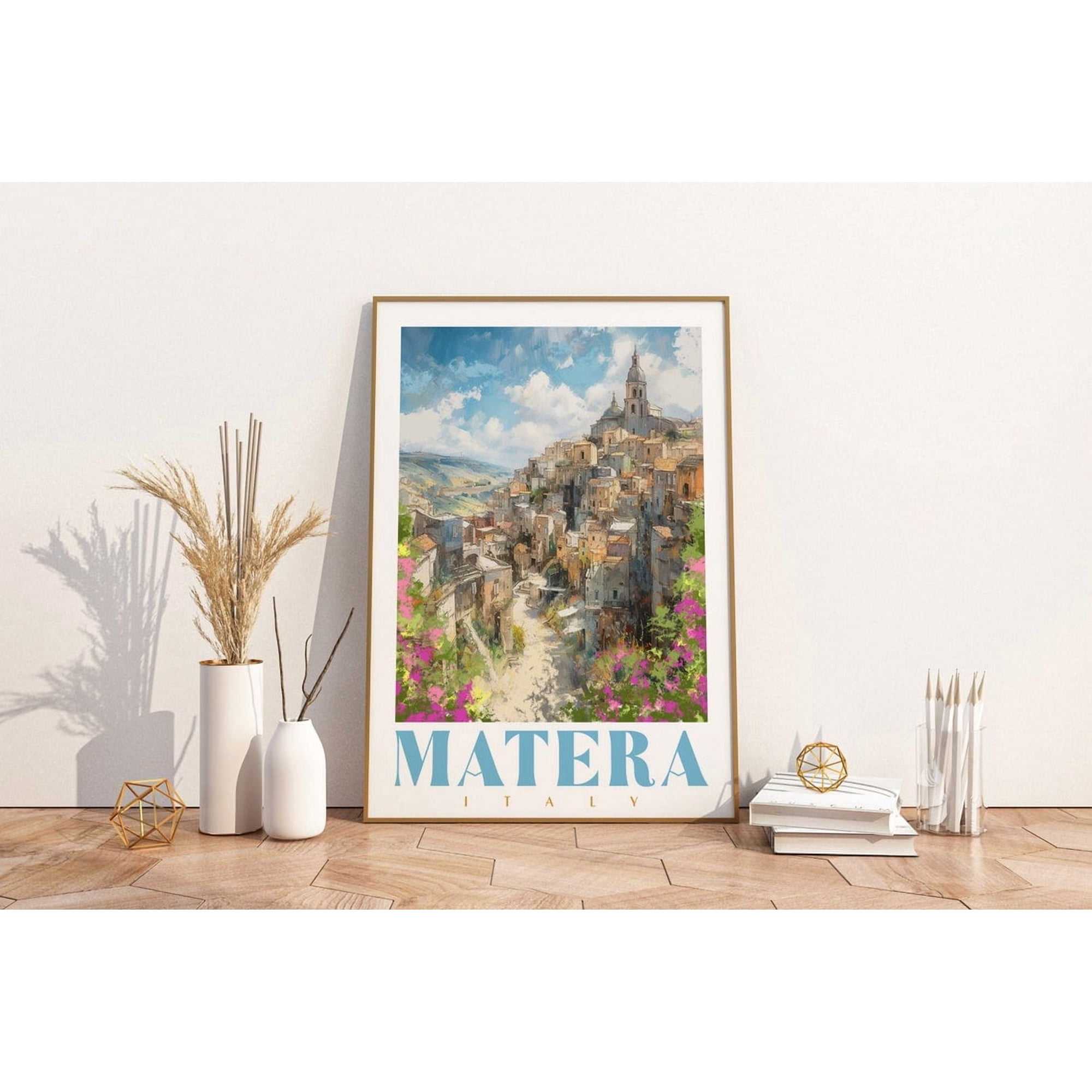 Matera Italy Wall Art Print Travel Decor Landscape Artwork Unframed Paper Print