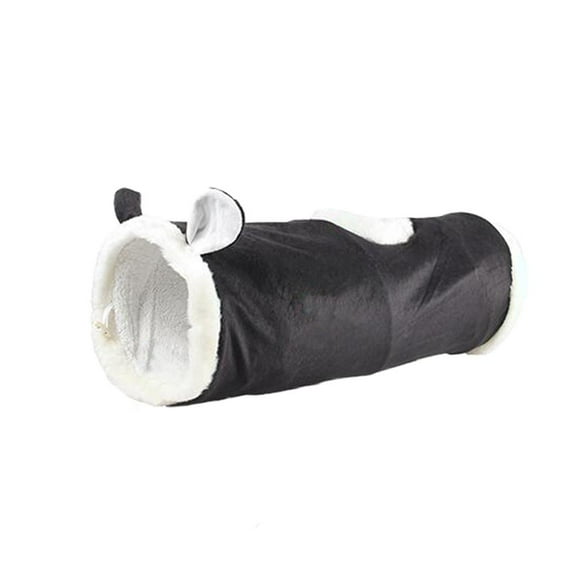 lionlar Cat Tunnel Collapsible Warm Nest Hiding 2 Way Interactive Black Cat