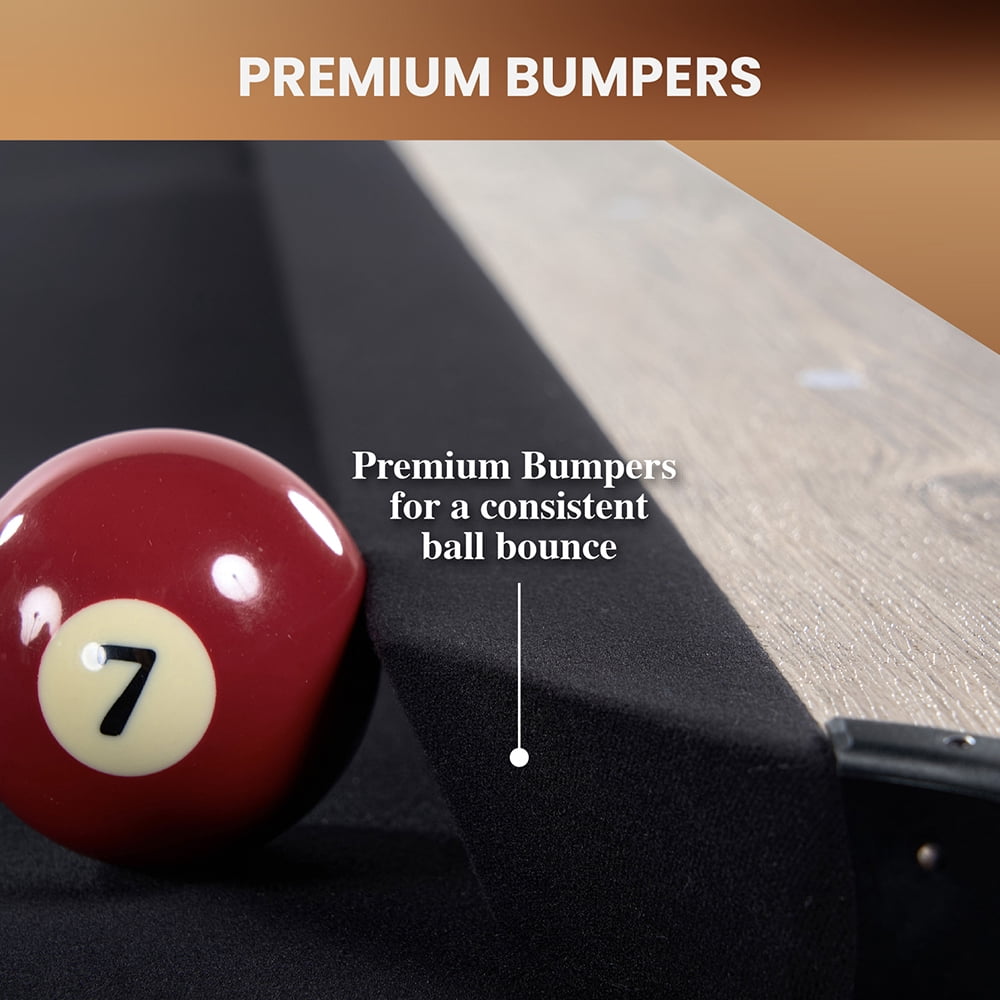 Barrington Billiards 87" Pinecrest Rustic Wood Pool Table, Premium Game Room Centerpiece, Includes Complete Accessory Kit