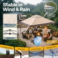 thumbnail image 3 of SPECSTAR 13x13ft Pop Up Gazebo One Push Setup Outdoor Canopy Tent Heavy Duty with Wheel Carry Bag, Center Lock and 4 Sandbags, 169 Square Feet of Shade, Beige, 3 of 7