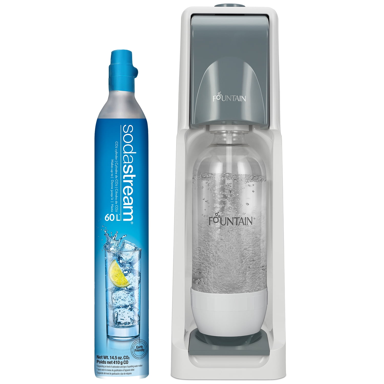 Sodastream Fizzi Black Sparkling Water Maker Kit Walmartcom