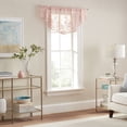 thumbnail image 4 of Waverly Sherry Floral Lace Sheer Rod Pocket Valance Curtain, Blush 54 x 22, 4 of 7