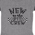thumbnail image 3 of Inktastic New to the Pit Crew Racing Flags Boys or Girls Baby Bodysuit, 3 of 4