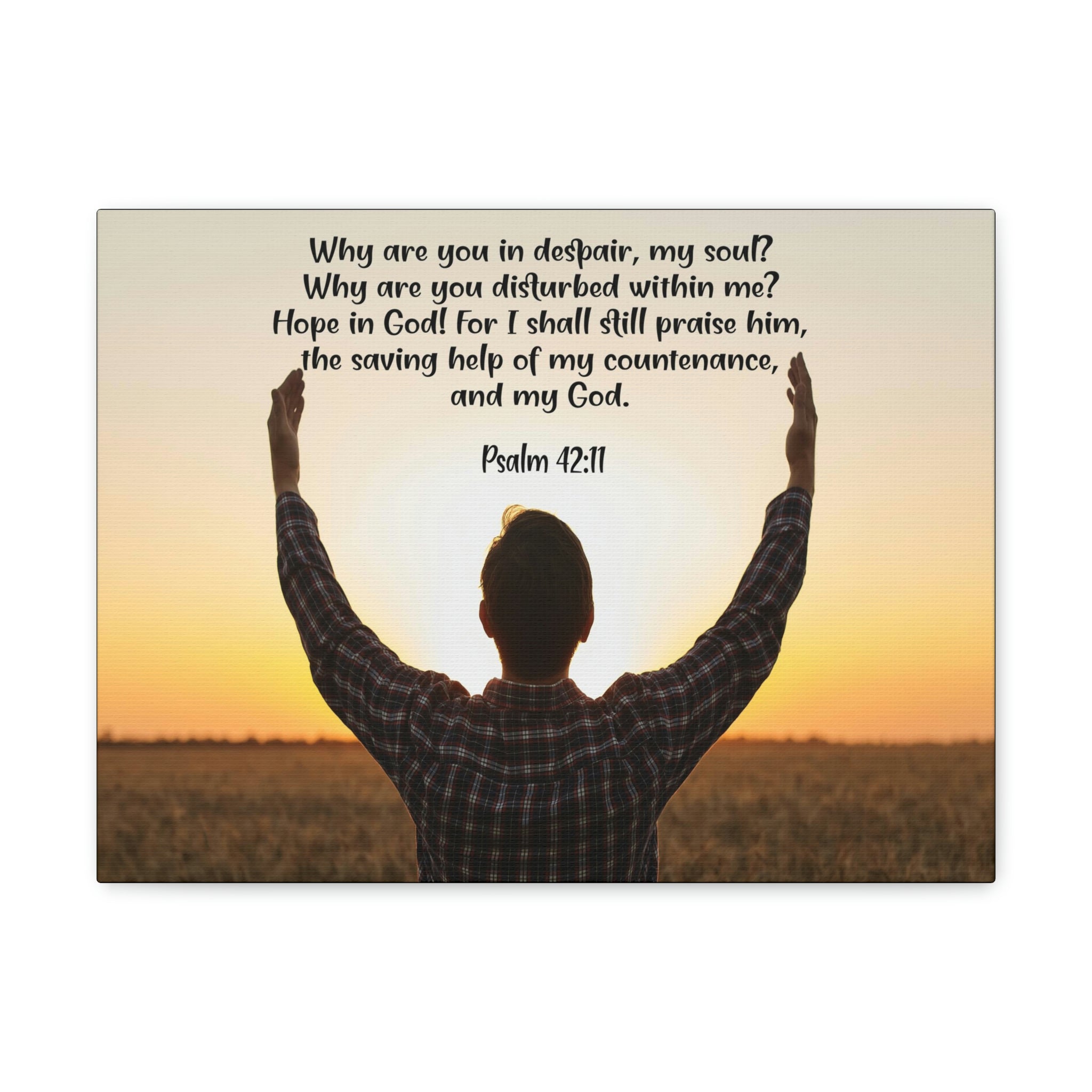 Scripture Walls Hope In God Psalm 42 11 Bible Verse Canvas Christian 