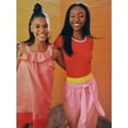 thumbnail image 2 of Free Assembly Girls Babydoll Dress with Asymmetric Neckline, Sizes 4-18, 2 of 5