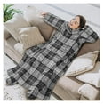 thumbnail image 3 of Fleece Blanket with Sleeves, Foot Pockets for Women Men Adults, Plush Wearable Blanket Throw Wrap, Warm Blanket Robe, Cozy Gift Ideas Wife Mom, Plaid Dark Gray, 3 of 7