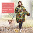 thumbnail image 4 of Wearable Oversized Blanket,Green Chicken Sunflower Pattern Wearable Blanket Hoodie for Adults,Cozy Hooded Blankets with Super Pockets,Super Warm Fuzzy Pullover for Women & Men, 4 of 6