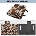 thumbnail image 5 of COEQINE Quilted Golf Cart Seat Cover, Folds Like a Bag with Handle for Easy Carry, Universal Fit 51.2"x30.3" for EZGO Yamaha Club Car 2-Seaters, 4 Pockets, Brown Cow Print, 5 of 8