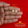 thumbnail image 5 of King of Bling's 0.10ct Diamond 925 White Sterling Silver Floral Earrings For Men's & Women's, 5 of 12