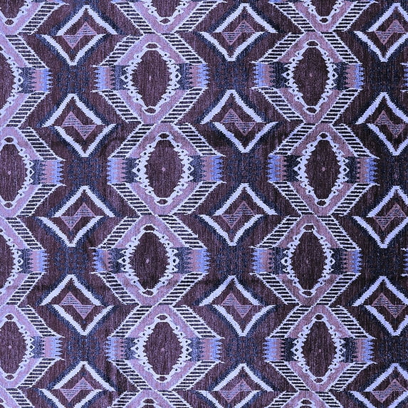 Ahgly Company Machine Washable Indoor Square Solid Blue Modern Area Rugs, 4' Square