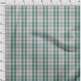 thumbnail image 4 of oneOone Viscose Chiffon Dusty Teal Green Fabric Check Craft Projects Decor Fabric Printed By The Yard 42 Inch Wide, 4 of 4