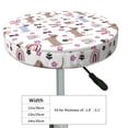 thumbnail image 4 of Vsdgher Cute Dog Print Stool Covers Round,Stretch Round Stool Covers Washable Stool Cushion Slipcover Elastic Chair Covers for 12-14 Inch Chair, 4 of 7