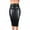 Black, variant on Herrnalise Womens Lady High Waist Hip And Knee In The SkirtSexy Slit Hip Skirt