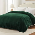 thumbnail image 2 of Exclusivo Mezcla Waffle Textured Soft Fleece Blanket, Queen Size Bed Blanket, Cozy Warm and Lightweight (Forest Green, 90"x90"), 2 of 6