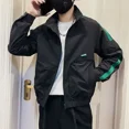 thumbnail image 3 of Chaquetas con cremallera en V para hombre, abrigos de color liso para hombre, corte entallado, estilo Harajuku, entrega rápida, ropa barata de diseñador de lujo, ofertas Y2k con estilo, 3 of 5