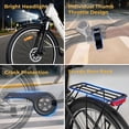 thumbnail image 6 of WINDHORSE 26" Electric Bike for Adults 20MPH & 25-50 Miles Range, 468WH Removable Battery, 350W Motor, Lockable Front Suspension Fork, Rear Rack, Free Lock, 6 of 10