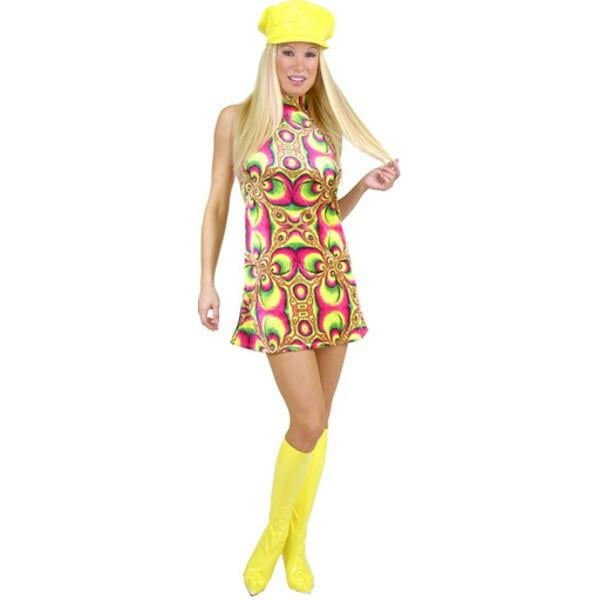 Adult Psychedelic Go Go Girl Costume