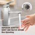 thumbnail image 4 of SkyGenius Brushed Nickel Single Hole Bathroom Faucet Modern Single Handle Sink Faucet, 4 of 8