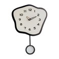 thumbnail image 1 of Reloj de pared de madera con adorno, silencioso, fácil de leer, ligero, con números arábigos grandes. Balanceo, 1 of 9