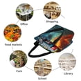 thumbnail image 6 of Pofeuu Red And Blue Fire Peacock Print Women Fashion Shoulder Handbags Top Handle Satchel Bags Tote Shoulder Shopping Bag Stylish Canvas Tote Bag, 6 of 6