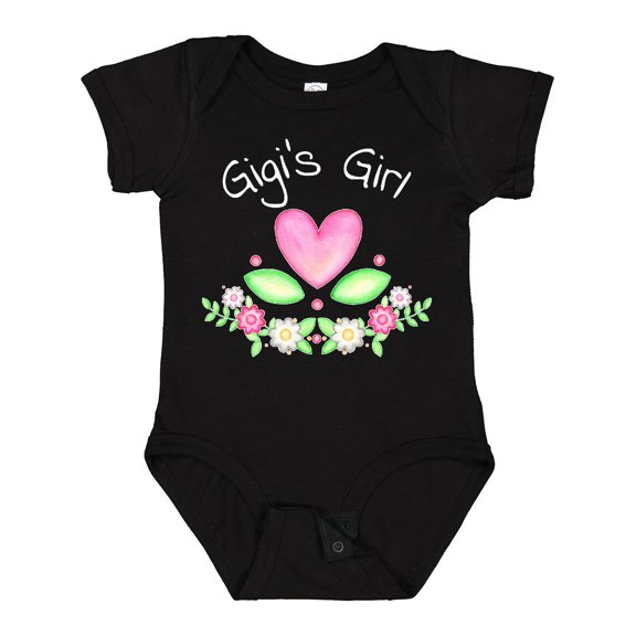 Inktastic Gigi's Girl Heart Flowers Girls Baby Bodysuit