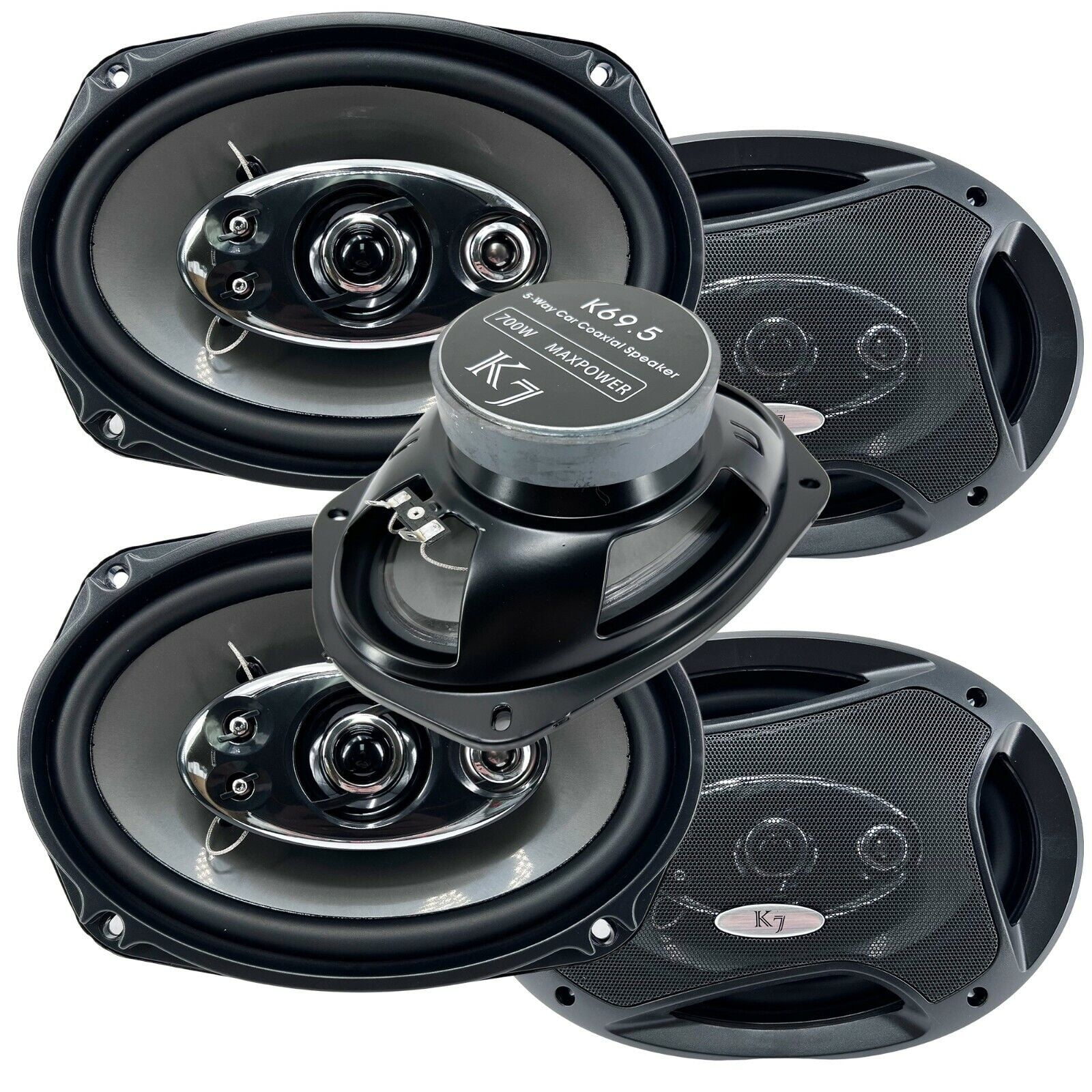 JVC- 300W CAR Truck Front & Rear Door Speakers W/Install Kits 1995-up (2 Pair) E - Foto 4