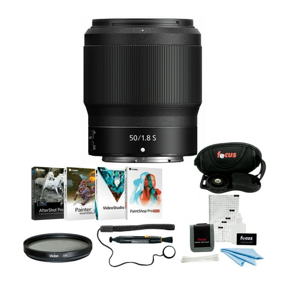 Nikon NIKKOR Z 50mm f/1.8 S Lens with Deluxe Accessory Bundle