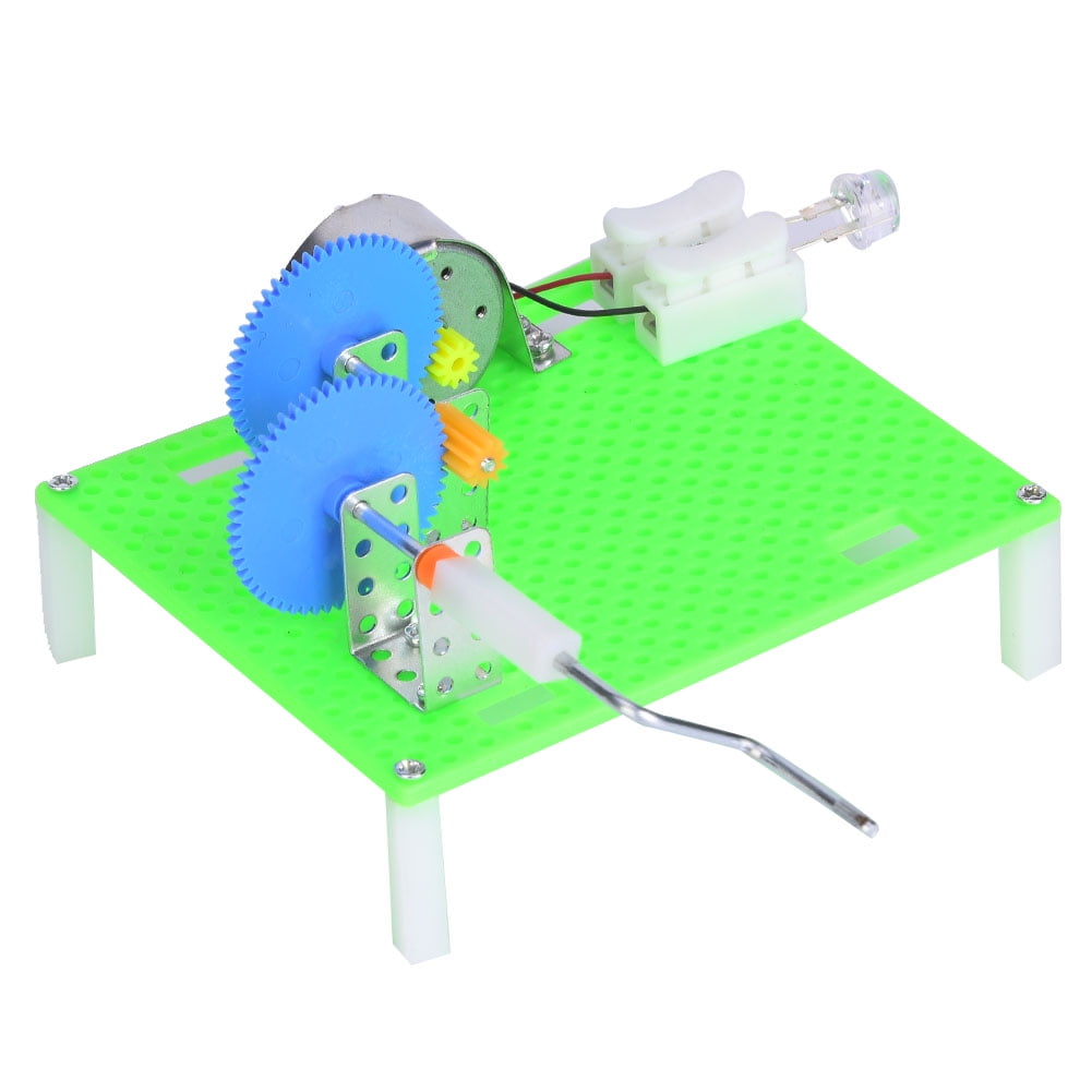 Greensen Scientific Hand Crank Generator Toy Kit Kids Puzzle Assembled
