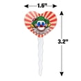 thumbnail image 6 of Clown Happy Face Heart Love Cupcake Picks Toppers Decoration Set of 6, 6 of 6
