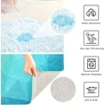 thumbnail image 3 of Luxury Bathroom Rug Set 2 PCS, Abstract Geometric Blue Background Soft Absorbent Bath Rug and U-Shaped Toilet Rug, Non-Slip Bath Carpet Bath Mats for Bathroom, 17.3"x13.4"+23.6"x15.7", 3 of 4