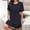 Black, variant on Ayolanni Plus Size Womens Summer Dresses Above The Knee Green Short Sleeve Solid Dresses Girls Holiday Dresses 2x