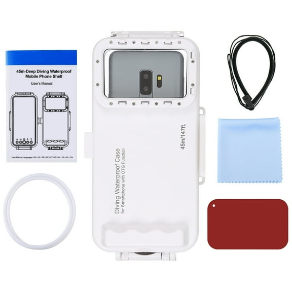 45m Waterproof Diving Housing for Phone with OTG Underwater Cover Case for Photo and Video