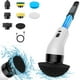 thumbnail image 5 of Fregadora de Spin Eléctrica | Cepillo de limpieza recargable multifunción, rotación automática, 9 cabezales de cepillo, adición de líquido, 2500mAh, plástico, limpiador de pisos y baños, 5 of 6