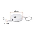 thumbnail image 2 of 2uds Métrica Cinta 1,5M/60 Pulgadas Retráctil Sastres Métrica Cinta Bolsillo Tamaño con Llave Cadena para Cuerpo, Tela, Costura y Manualidades Medidas, Blanco, 2 of 5