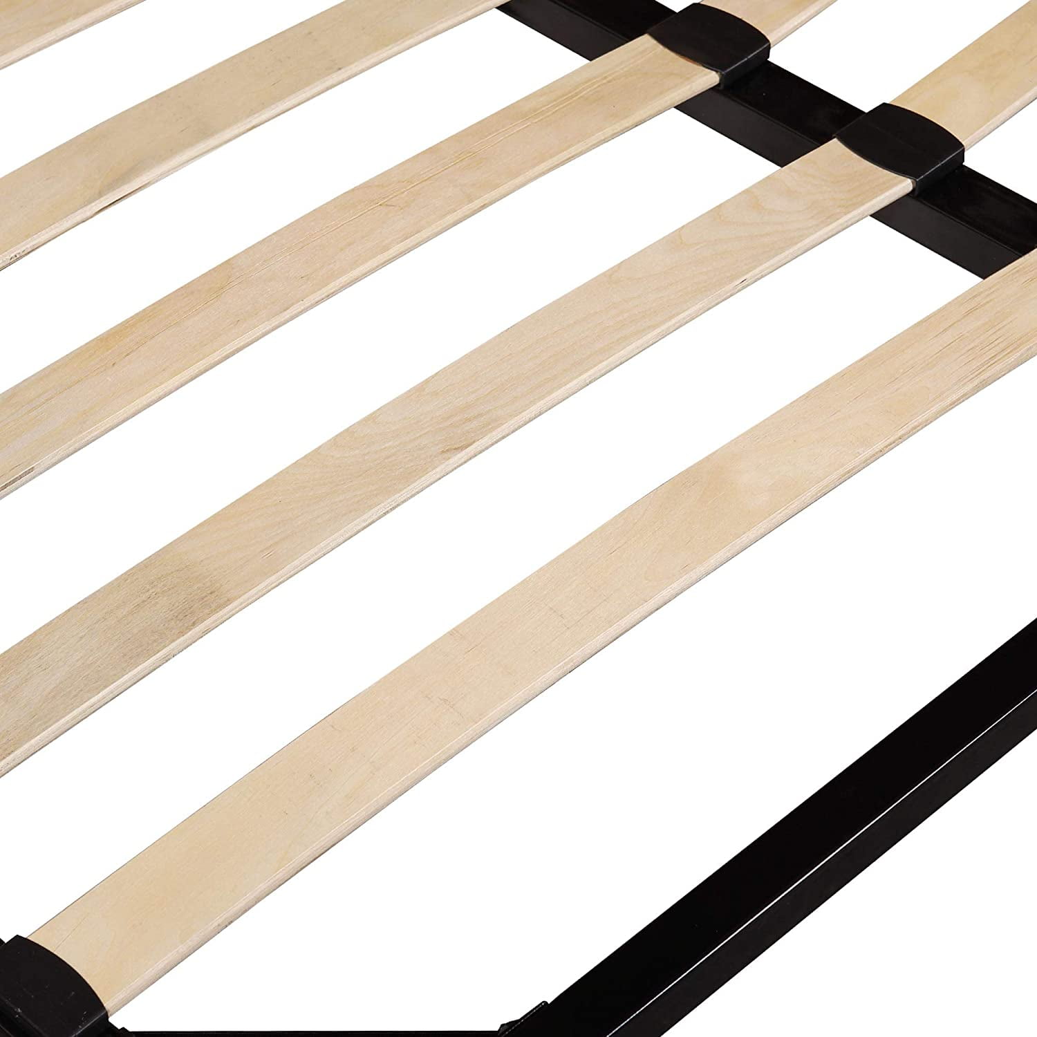 Furinno angeland cannet metal platform 2024 bed frame with wooden slats